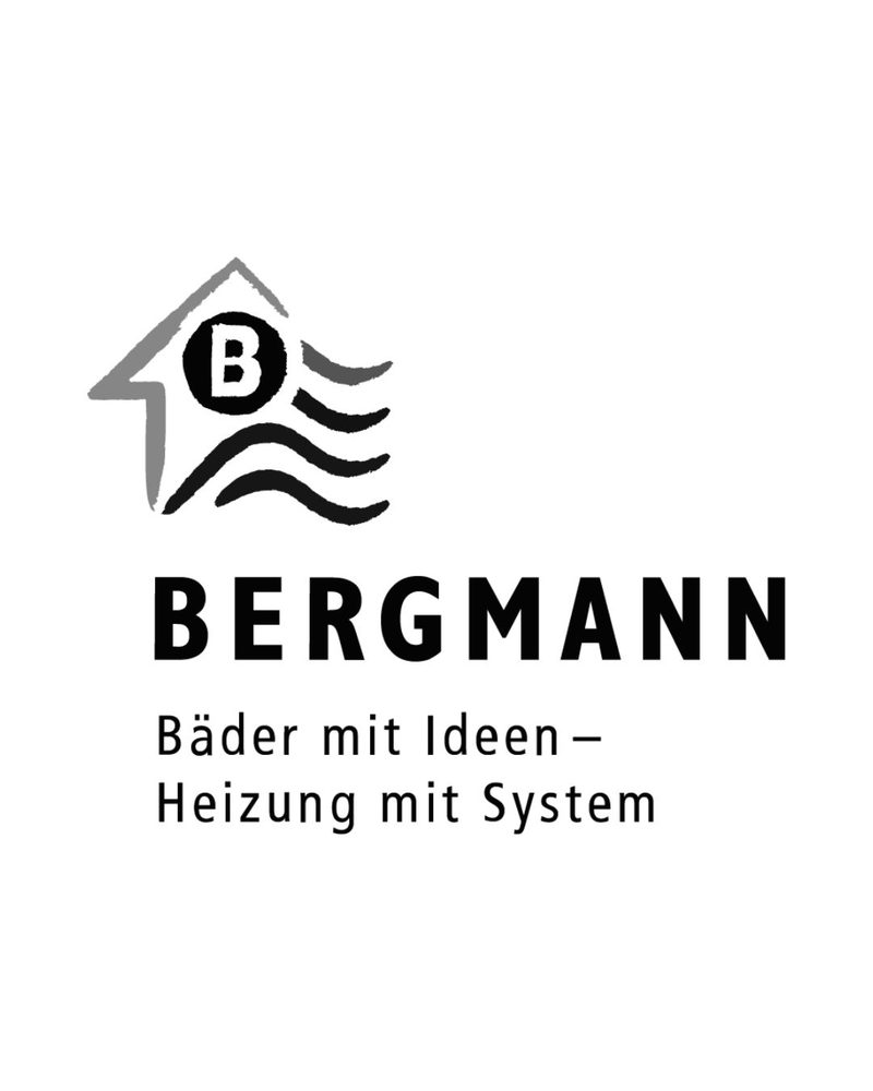 Logo Bergmann: Bäder mit Ideen, Heizung mit System