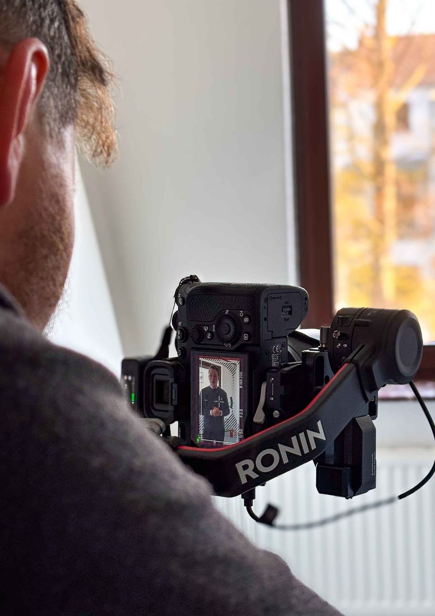 Videodreh mit Gimbal-Kamera für ein Interview
